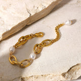 Bracelet Ysabel en grosses perles d'eau douce