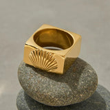 Bague Carlotta géométrique en coquillage