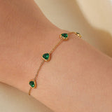 Bracelet Francia Cœur Vert 