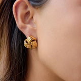 Avielle Chunky Gold Knot Earrings