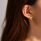 Boucles d'oreilles Ruth Heart en or