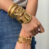 Izza Smooth Gold Cuff