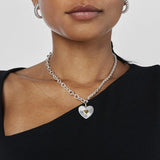 Pendentif cœur bicolore Judith