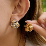 Avielle Chunky Gold Knot Earrings