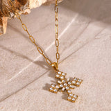 Collier croix en cristal Divina