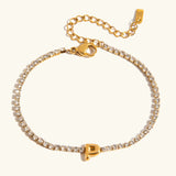 Bracelet de tennis Civiara à lettres bulles 