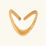 Bague arc en or à motif cachemire