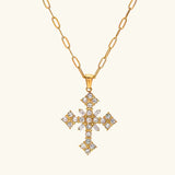 Collier croix en cristal Divina