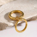 Bague Dune en or empilée