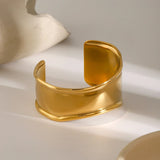 Manchette Nellie en or lisse