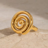 Bague Christy Spiral en or