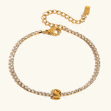 Bracelet de tennis Civiara à lettres bulles 