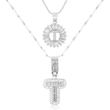 2pc 14k Diamond Letter Initial Necklaces Civiara