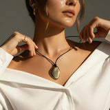 Vionna Gold Pebble Pendant
