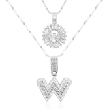 2pc 14k Diamond Letter Initial Necklaces Civiara