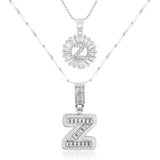 2pc 14k Diamond Letter Initial Necklaces Civiara