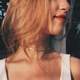 Collier Elizabeth Gold à chevrons